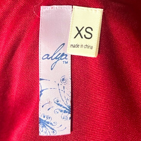 Red classy Silver Cuff beaded dress Size XS - Picture 7 of 7